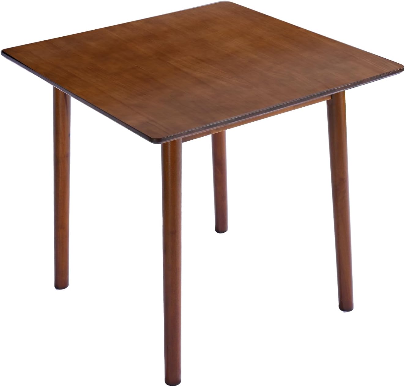 DELAVIN 29.5" Solid Wood Dining Table, Modern Small Dining Table, Square Farmhouse Kitchen Table, Cafe Table for Living Room Dining Room, Easy Assembly, Walnut