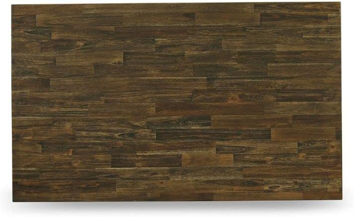 East West Furniture V676VE650-5 5 Piece Dining Set Includes a Rectangle Dining Room Table with V-Legs and 4 Dark Gotham Linen Fabric Parson Chairs, 36x60 Inch, Multi-Color