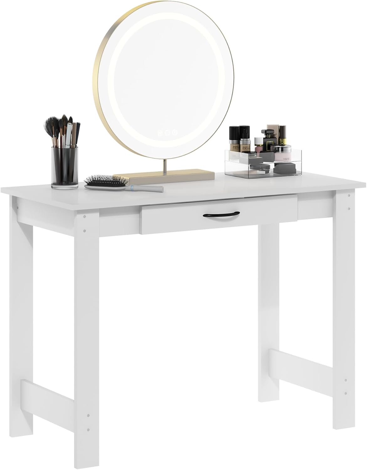 Furinno Jaya Writing Desk with Drawer, White