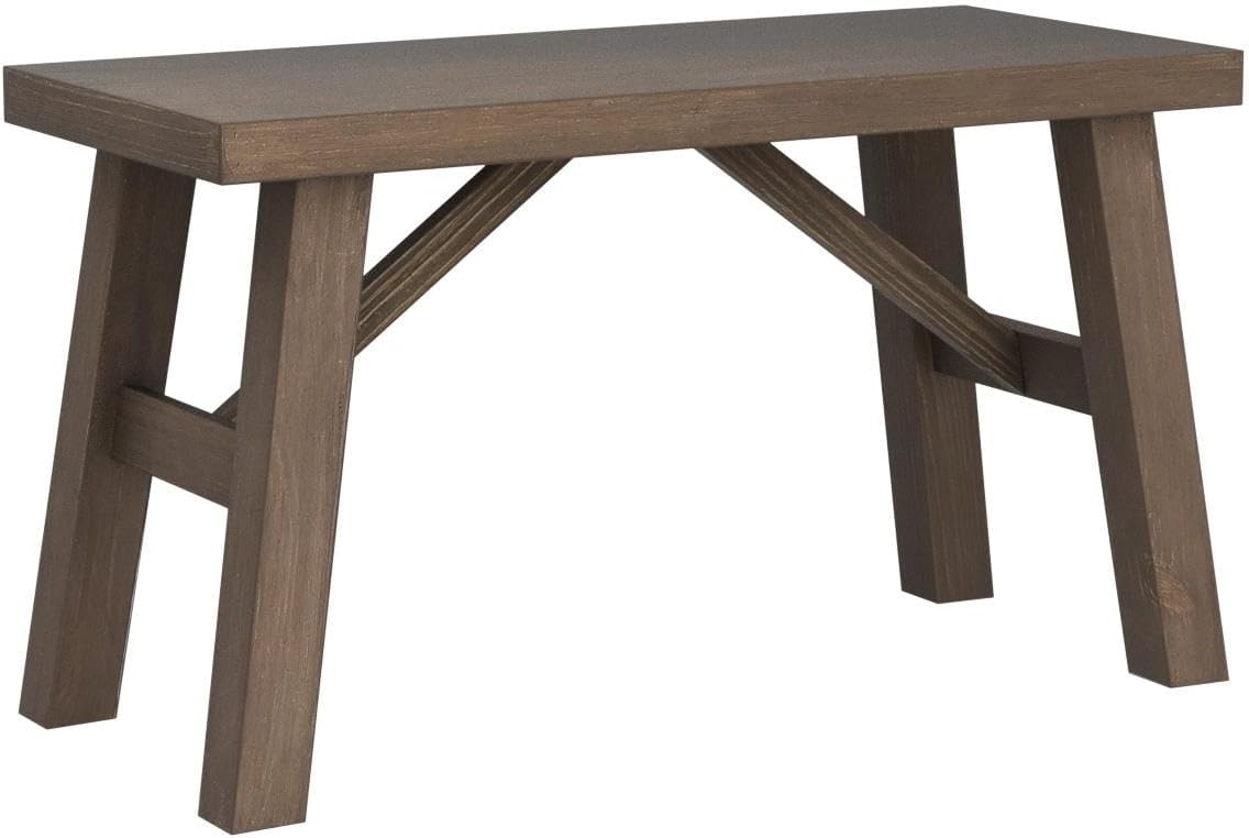 Sawmill Wood Bench, 30" Farmhouse Entryway Bench for Living Dining Room, Rustic Entry Way Benches Seat, Solid Wood, Handcraft Finshed, Natural