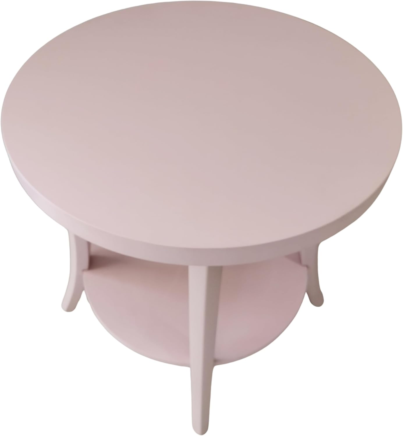 Roundhill Furniture Perth Contemporary Round End Table with Shelf