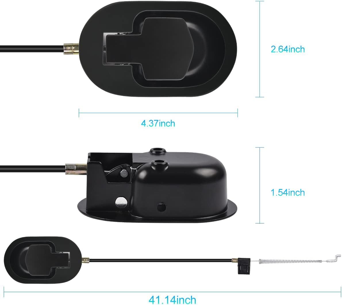 Sopito Universal All-Metal Recliner Handle Replacement, Recliner Cable Pull Replacement Parts Fits to Lazy Boy, Ashley and Most Electric Sofa Chairs, Exposed Adjustable Cable from 4.7 to 5.2inch