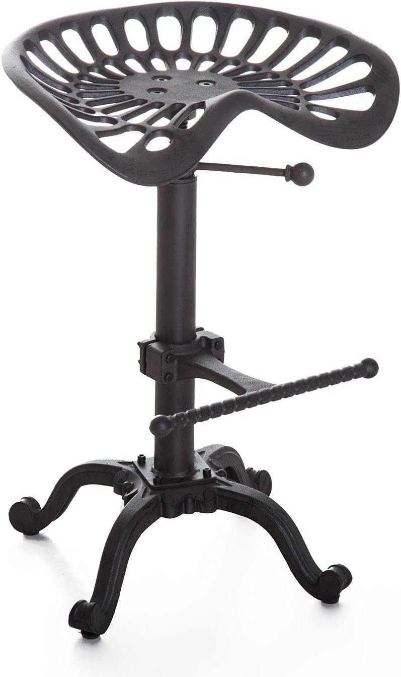 Industrial Tractor Seat Bar Stools Swivel Metal Seat Rustic Kitchen Dining Chairs Height Adjustable 20-27inch