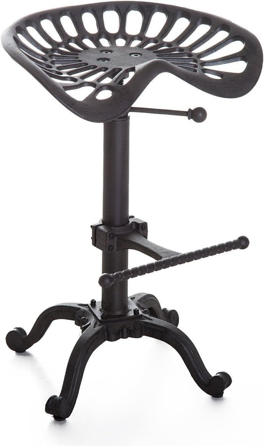 Industrial Tractor Seat Bar Stools Swivel Metal Seat Rustic Kitchen Dining Chairs Height Adjustable 20-27inch