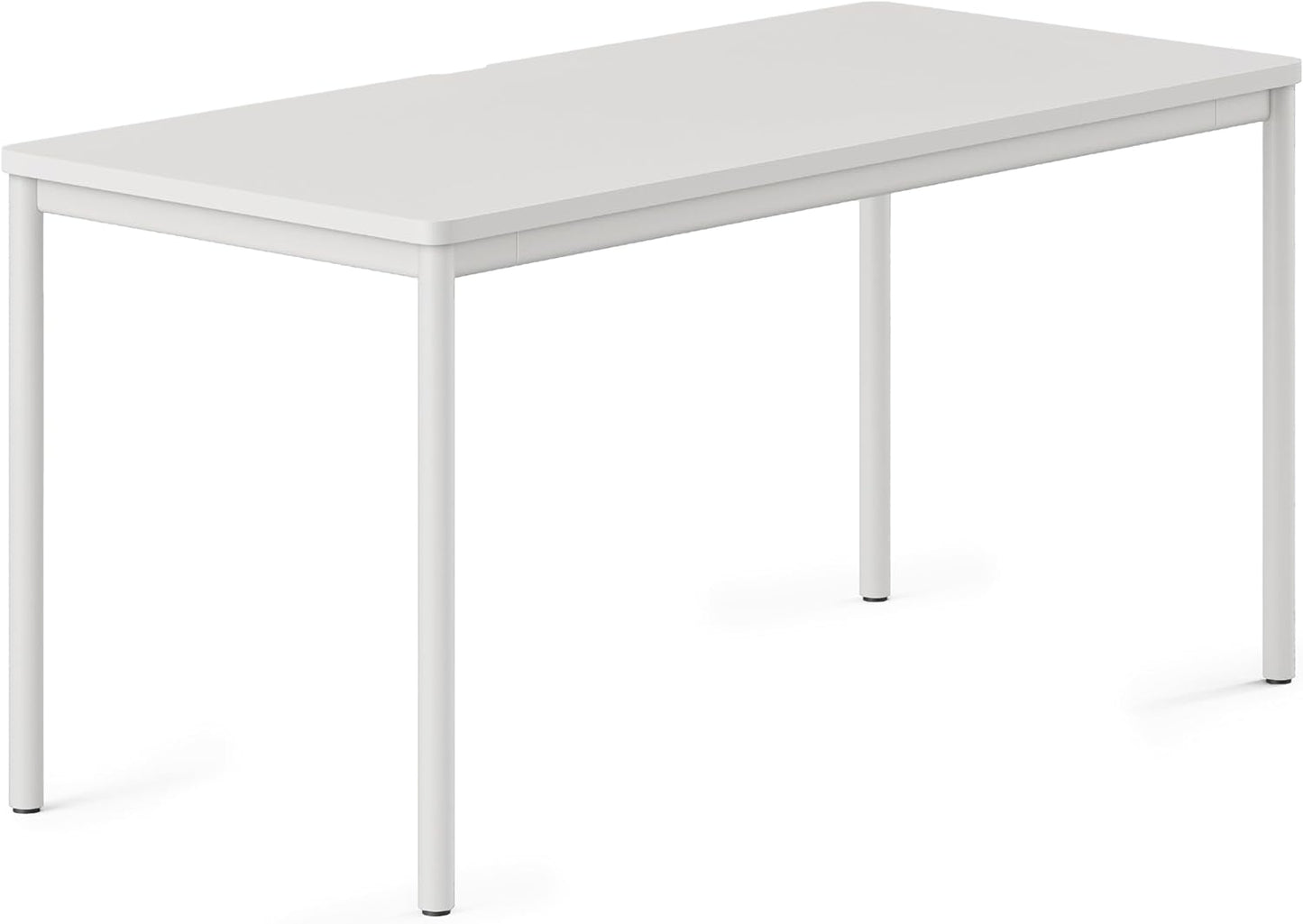 Branch Daily Desk - Functional at Home Office Desk with Effortless Assembly, Timeless Design, Rounded Corners, and Built-in Cable Notch - 58” W x 27” H x 24” D - White