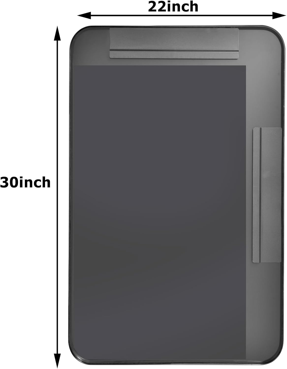 30"x22" Black Bathroom Mirror - Modern Mirror for Wall with Rounded Corners，Bathroom Mirrors for Vanity, Aluminum Alloy Framed Mirror Portrait or Landscape Hang, Rectangle Mirrors for Bedroom