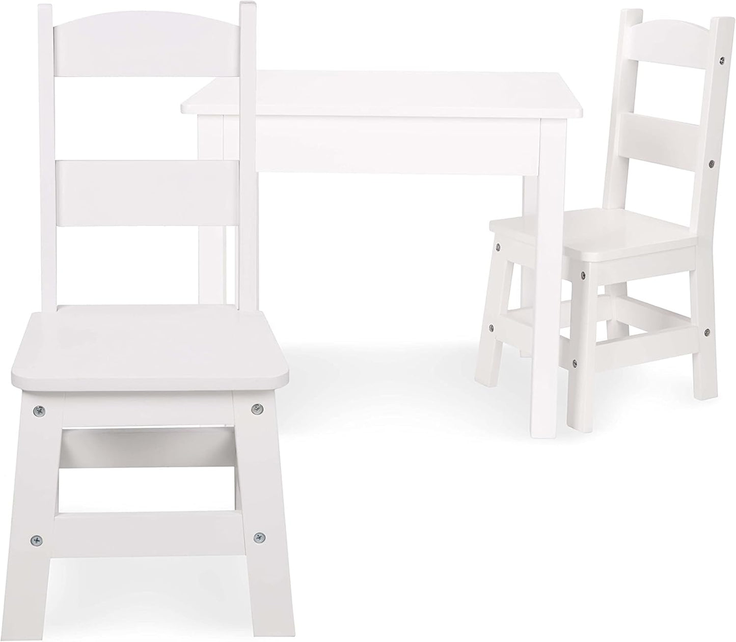 Melissa & Doug Wooden Table & Chairs - White