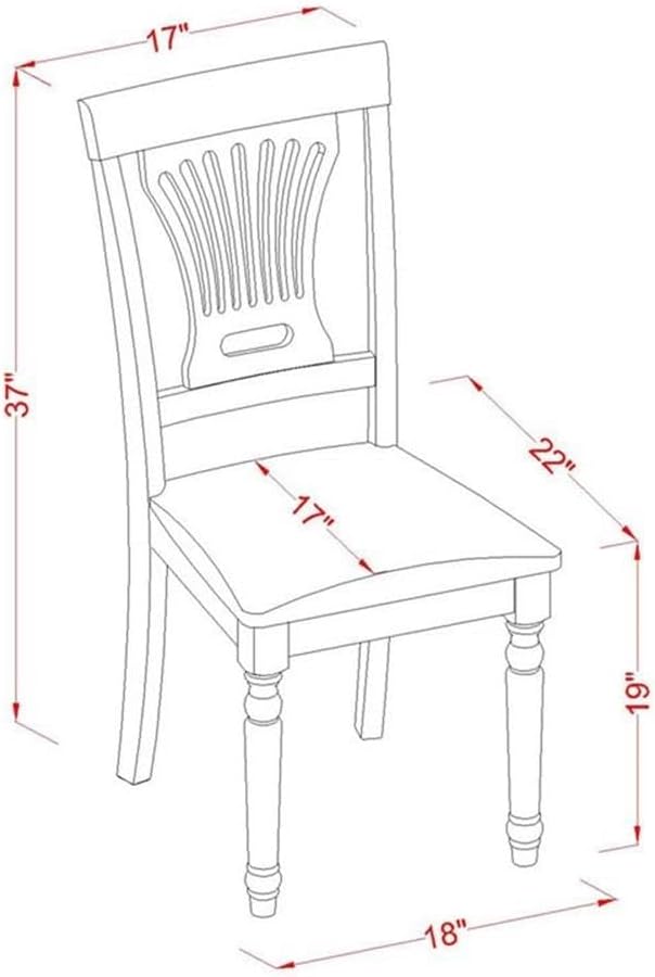 East West Furniture PLAI5-WHI-C 5 Piece Kitchen Table & Chairs Set Includes an Oval Dining Room Table with Butterfly Leaf and 4 Linen Fabric Upholstered Chairs, 42x78 Inch, Buttermilk & Cherry