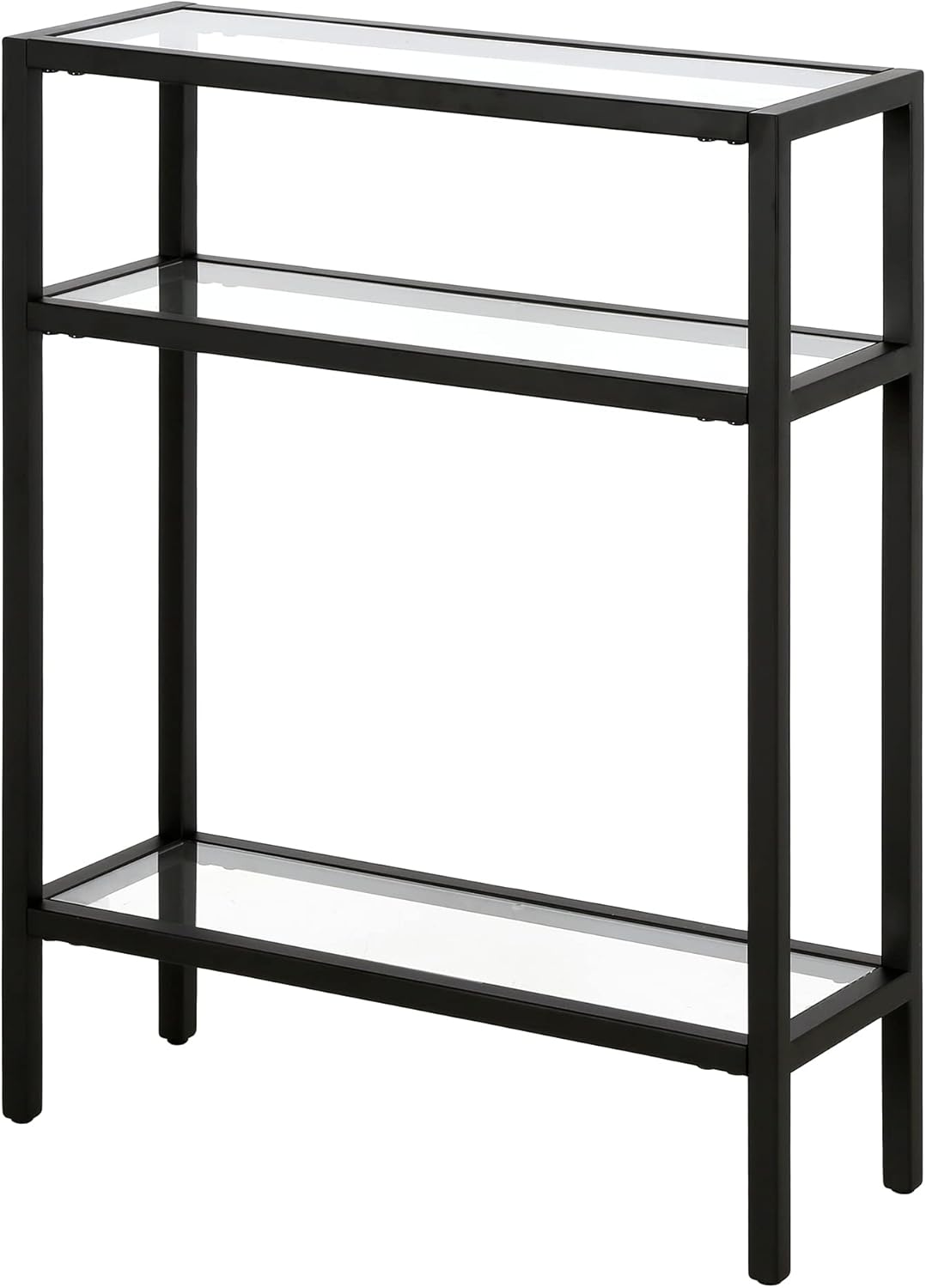 Henn&Hart 22" Wide Rectangular Console Table in Blackened Bronze, Entryway Table, Accent Table for Living Room, Hallway