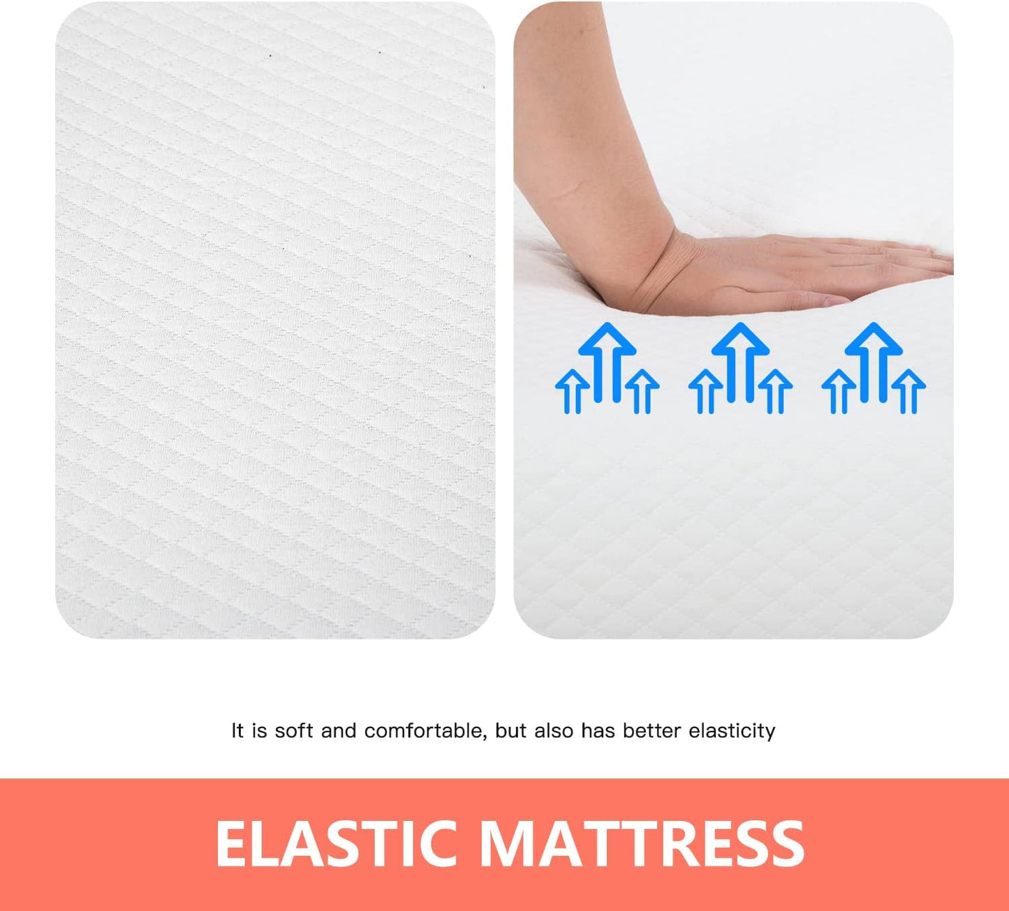 FDW | 5 Inch King Mattress | Medium Firm | Gel Memory Foam Mattress | White | Bed in a Box, CertiPUR-US Certified | Pressure Relief, Cooling Ventilated Foam | Washable Removable Cover