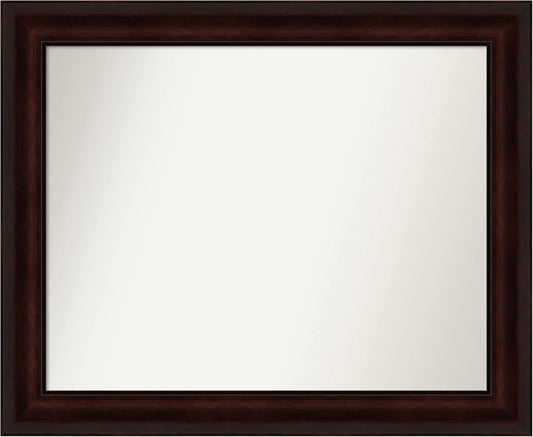 Amanti Art Silver Bathroom Mirror for Over Sink, 26x32 Classic Honey Silver Rectangle Vanity Mirror, Large Casual Frame, Hangs Horizonally and Vertically, Bathroom Wall Decor, Non-Beveled Edge