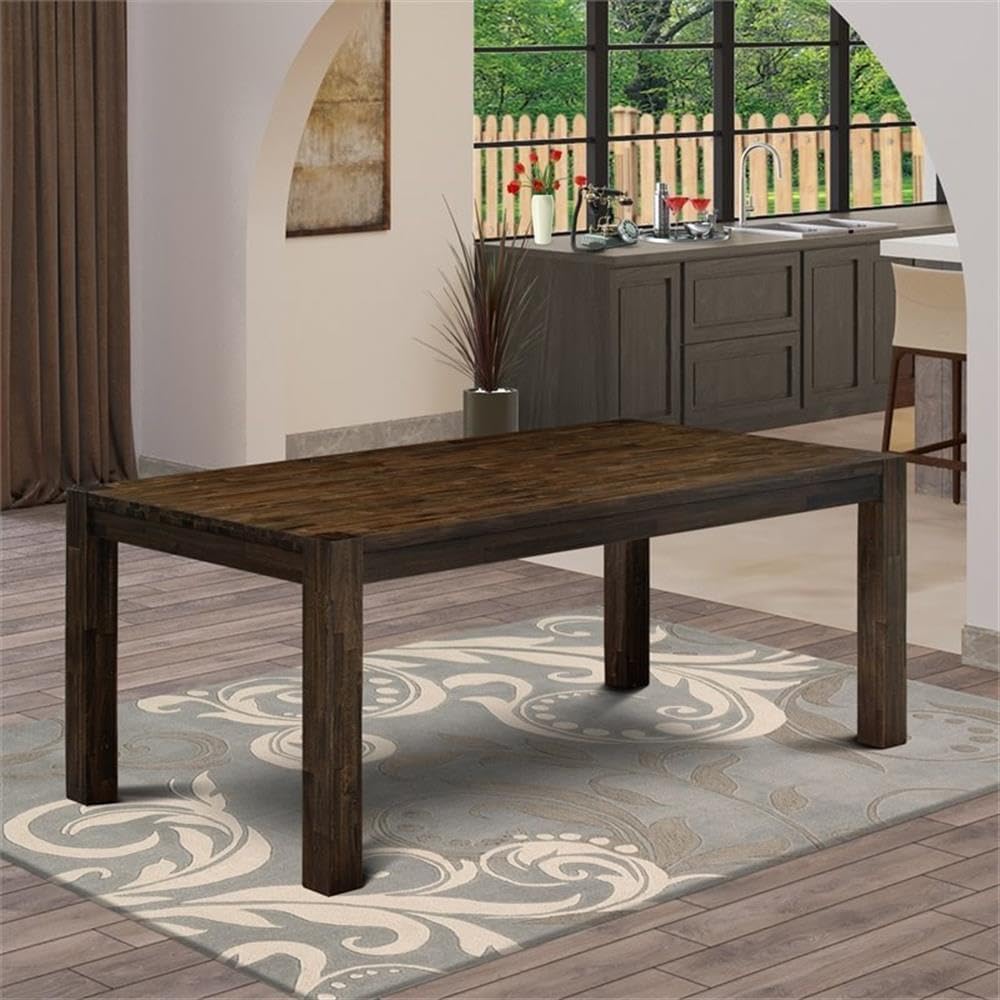 East West Furniture LM7-07-T Lismore Modern Dining Table - Rectangle Rustic Farmhouse Table, 40x72 Inch, Jacobean