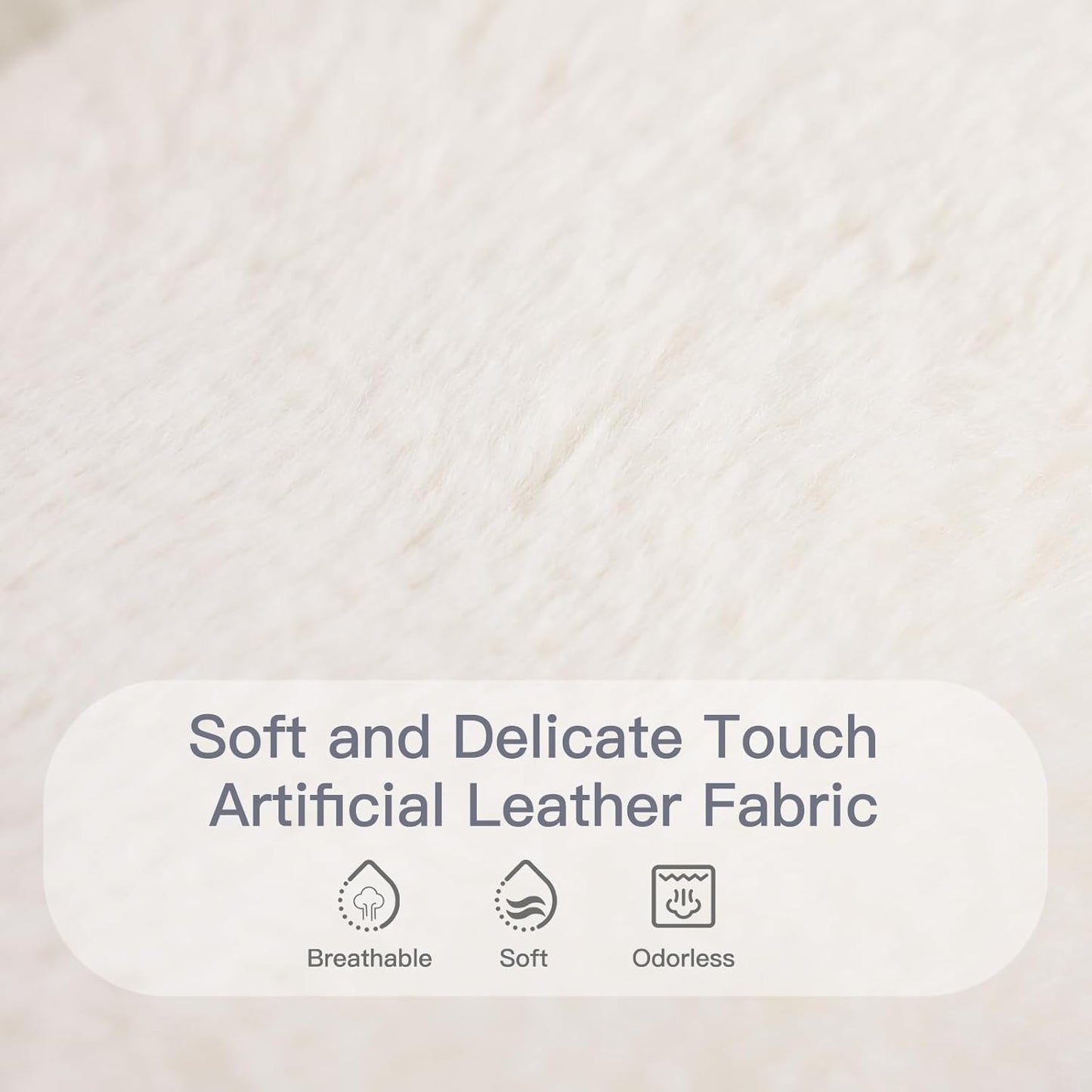 Welnow Comfy Saucer Chair with Ottoman, Oversized Folding Reading Chair for Adults with Throw Pillow Soft Faux Fur Lounge Chair for Bedroom Furry Accent Chair for Living Room, Dorm Rooms, Beige