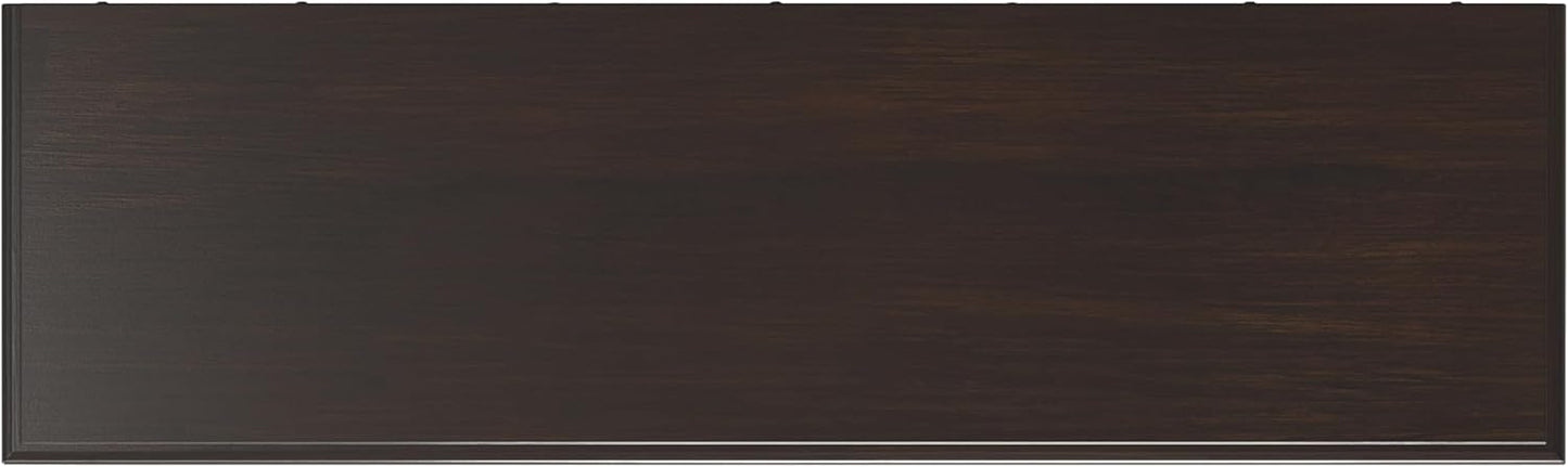 SIMPLIHOME Connaught 51-inch Wide Solid Wood Storage Cabinet in Chestnut Brown for The Entryway, Mudroom, 3 Drawers and Adjustable Shelves, Traditional Style, Space-Saving Design