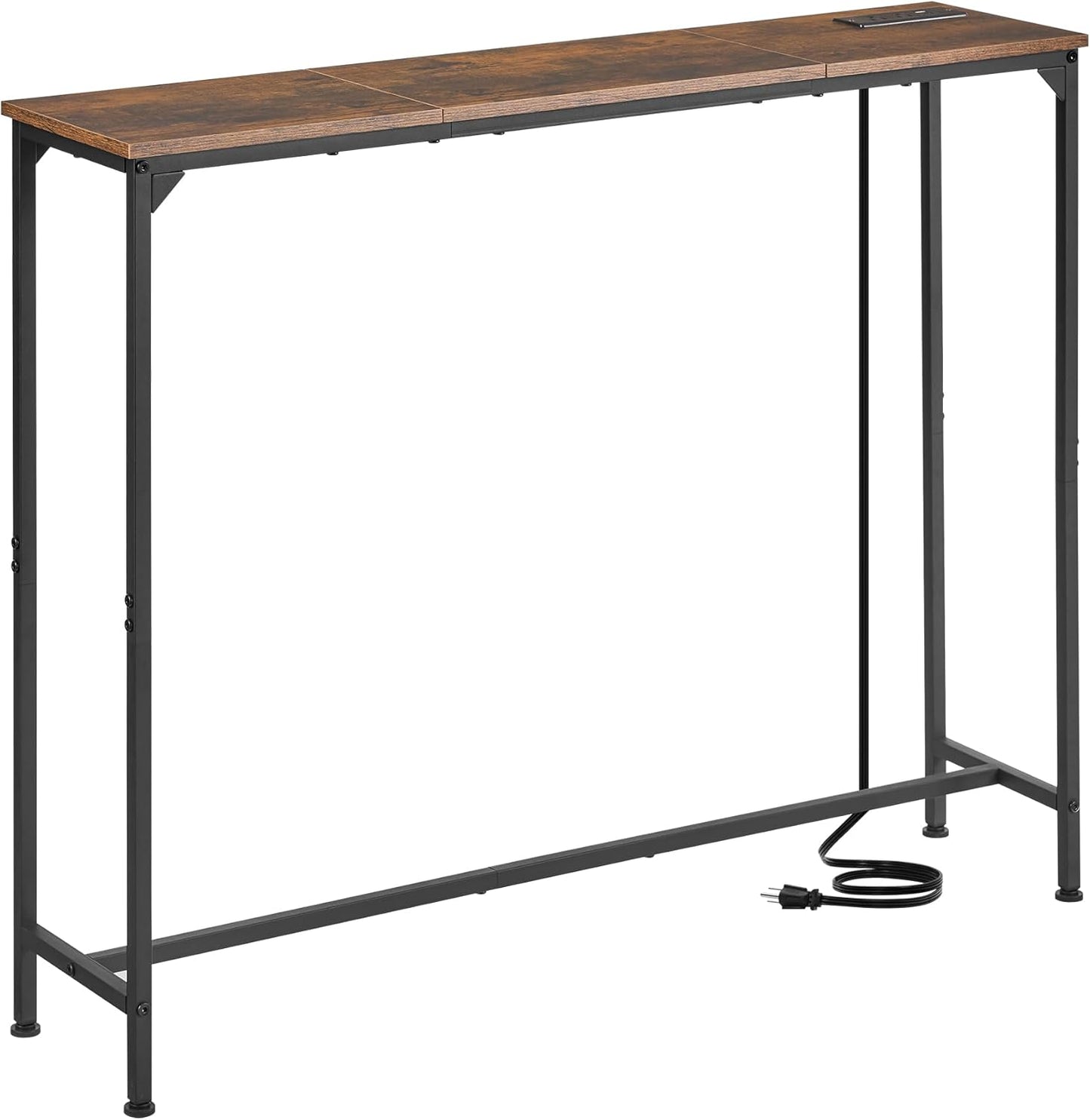 Console Table, Narrow Entryway Table, Thin Sofa Table, Behind Couch Table,for Hallway, Bedroom, Living Room, Foyer, 9.4 x 39.4 x 31.5 Inches, Rustic Brown