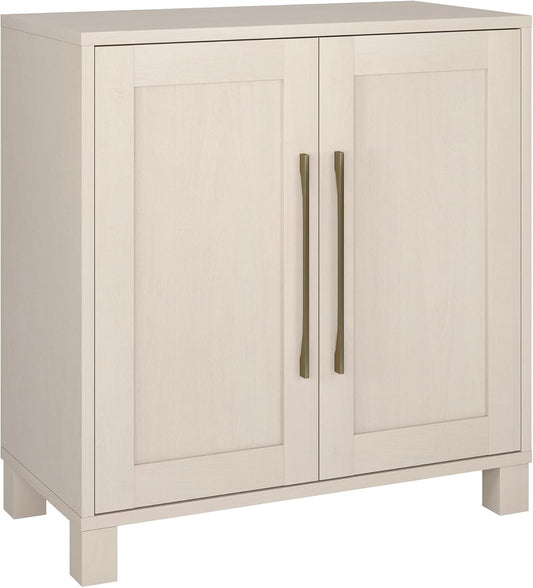 Henn&Hart 28" Wide Rectangular Accent Cabinet in Beech White, for Home, Living Room, Bedroom, Entertainment Room, Office.