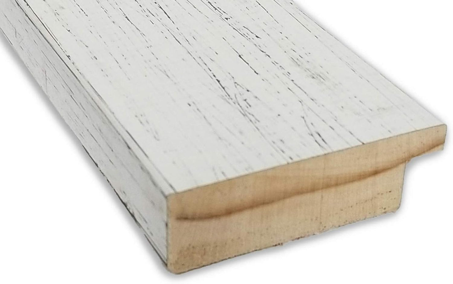 Amanti Art White Bathroom Mirror for Over Sink, 24x20 Shiplap White Rectangle Vanity Mirror, Small Coastal Wood Frame, Hangs Horizonally and Vertically, Bathroom Wall Decor, Beveled Edge from WI, USA