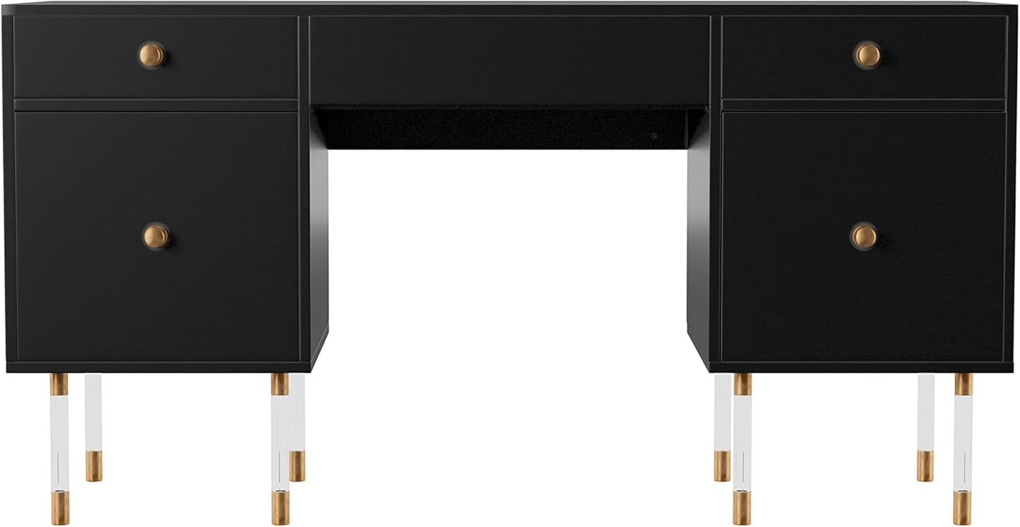 SEI Furniture Helston Desk, Black