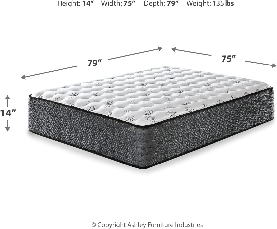 Signature Design by Ashley King Size Ultra Luxury 14 Inch Hyper Cool Hybrid Mattress with Cooling Gel Memory Foam, Fiberglass Free, Mattress In A Box