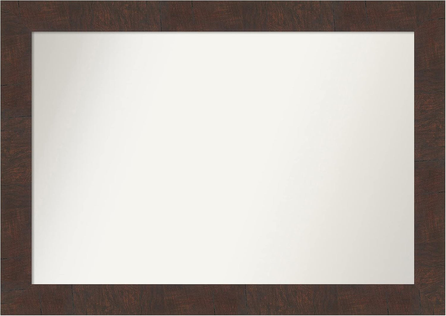 Amanti Art White Bathroom Mirror for Over Sink, 28x40 Wedge White Rectangle Vanity Mirror, Large Modern Frame, Hangs Horizonally and Vertically, Bathroom Wall Decor, Non-Beveled Edge from WI, USA