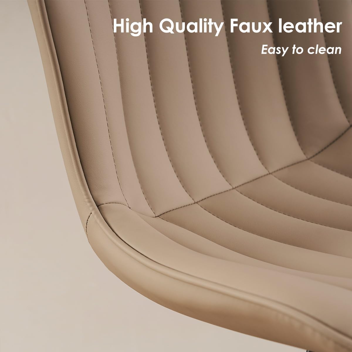 YOUNUOKE Counter Height Bar Stools Kitchen Island Barstools Set of 2 Adjustable Swivel Counter Stool Bar Height Island Chairs with Back, Khaki