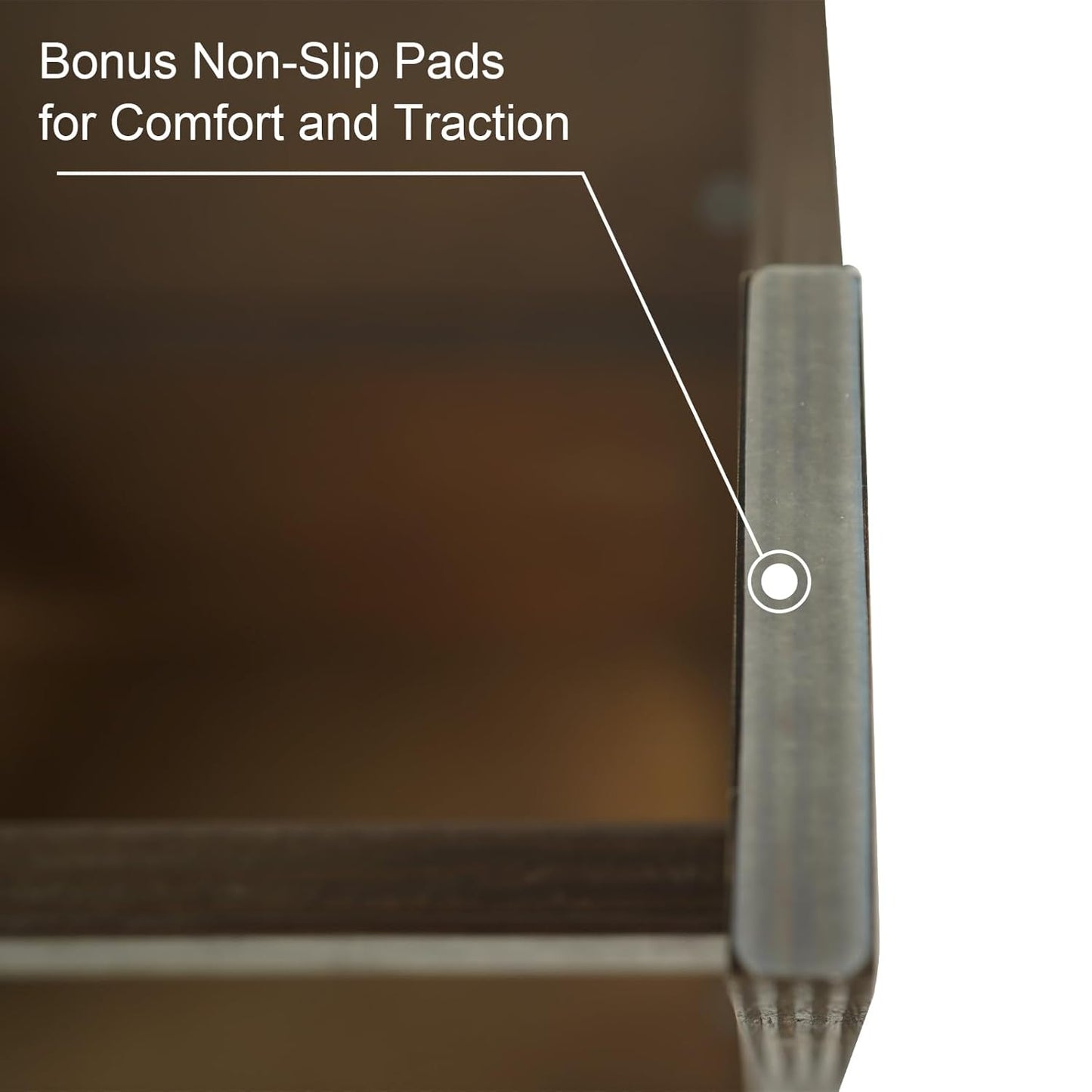 WOOD CITY Toddler Step Stool for Kids, Wooden Brown Two Step Children's Stool with Handles, Bonus Non-Slip Pads for Safety, Bathroom Potty Stool & Kitchen Step Stools Dual Height