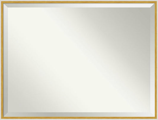 Amanti Art White Bathroom Mirror for Over Sink, 31x41 Paige White Gold Rectangle Vanity Mirror, X-Large Modern Contemporary Wood Frame, Hangs Horizonally and Vertically, Bathroom Wall Decor, Beveled