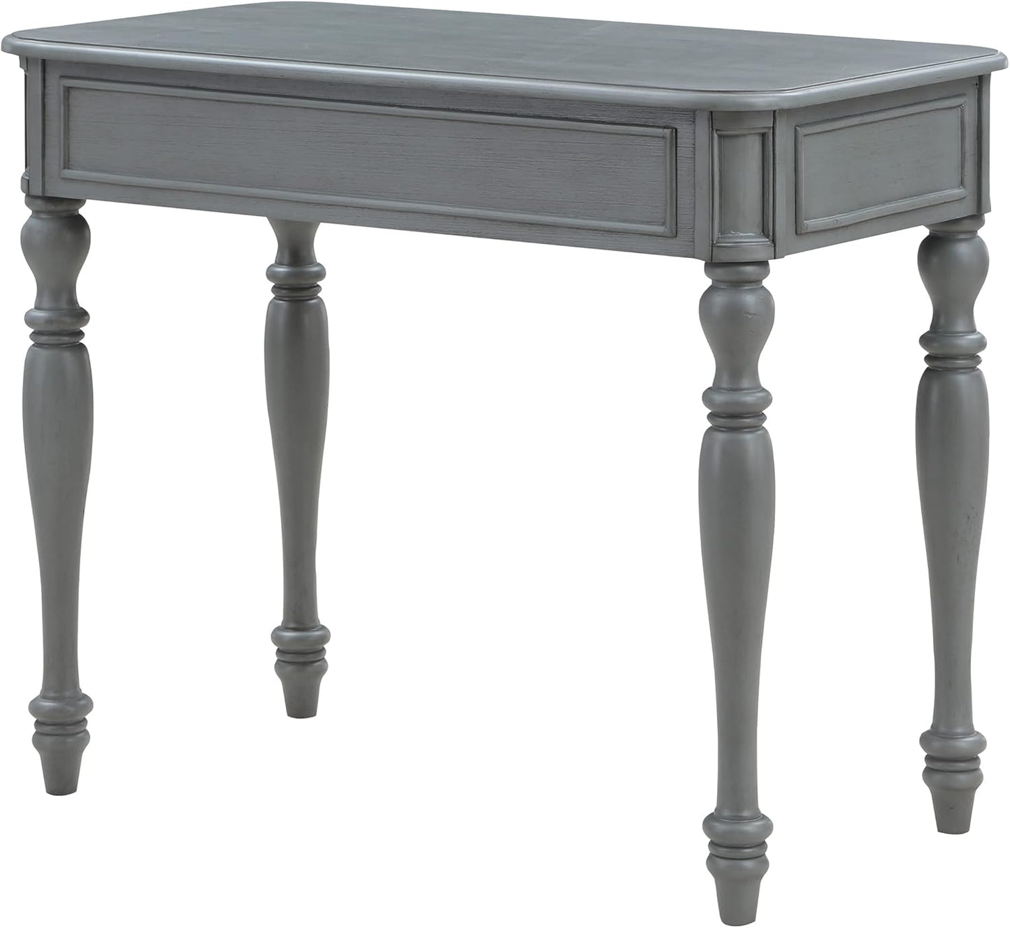 OSP Home Furnishings Country Meadows 36 Inch Writing Desk with Drawer, Plantation Grey
