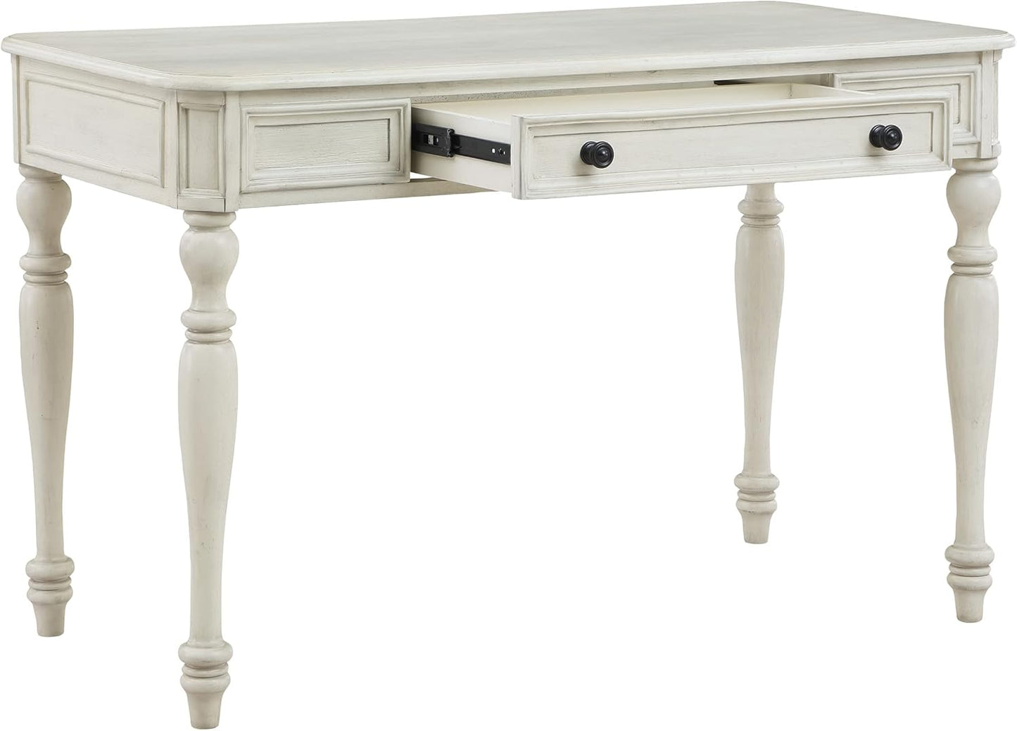 OSP Home Furnishings Country Meadows 48 Inch Writing Desk with Drawer, Antique White