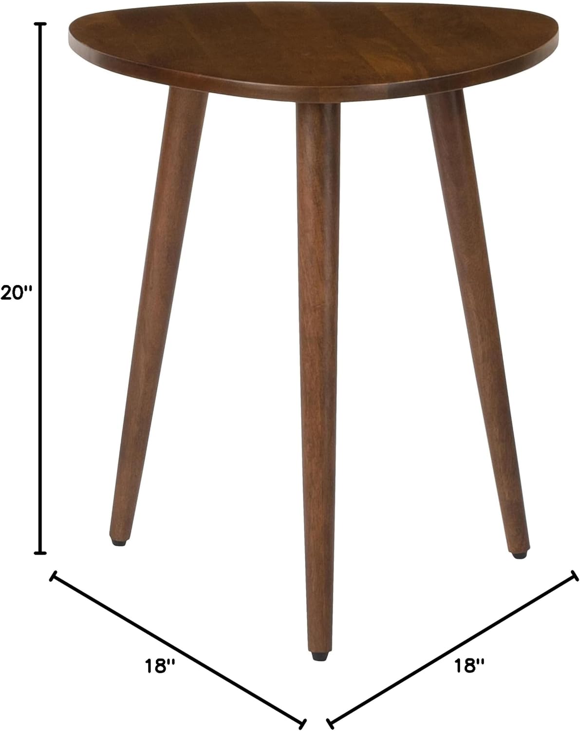 MH London Bond Wooden Triangle End Table - Exclusively Designed Modern Small Side Table. Hand Crafted - Wooden Side Table - Contemporary Design for Small End Tables for Bedroom and Living Room