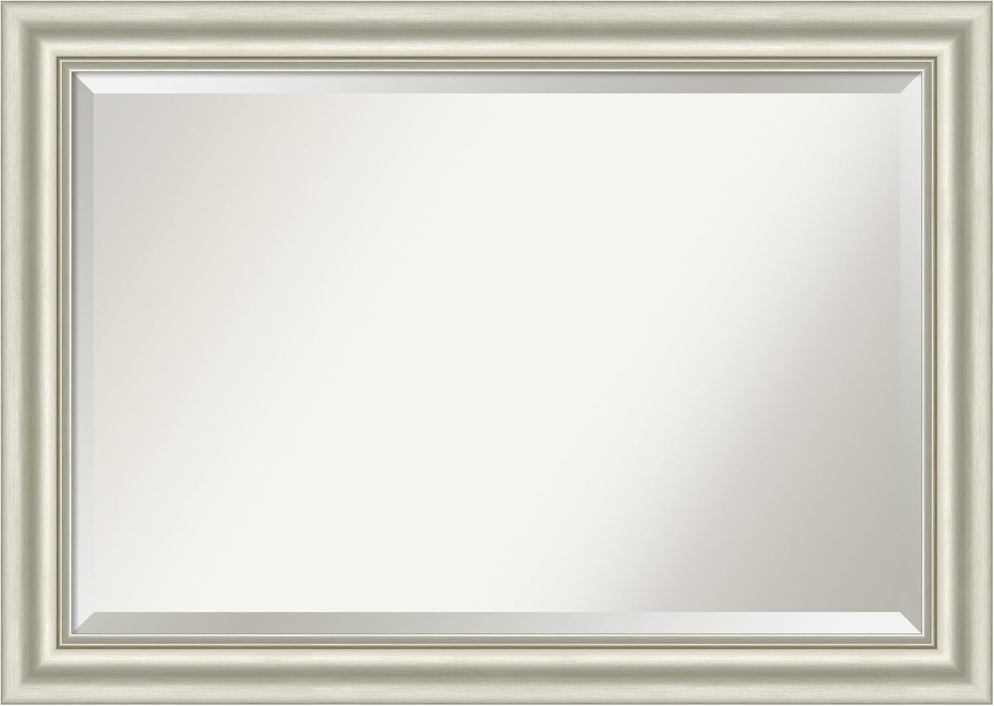 Amanti Art Bathroom Mirror for Over Sink, 30x42 Sophia Silver Rectangle Vanity Mirror, Large Traditional Frame, Hangs Horizonally and Vertically, Bathroom Wall Decor, Beveled Edge