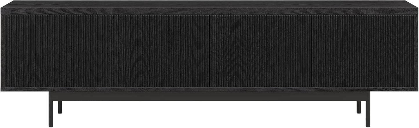Henn&Hart Whitman, 70'' Rectangular TV Stand, Black Grain