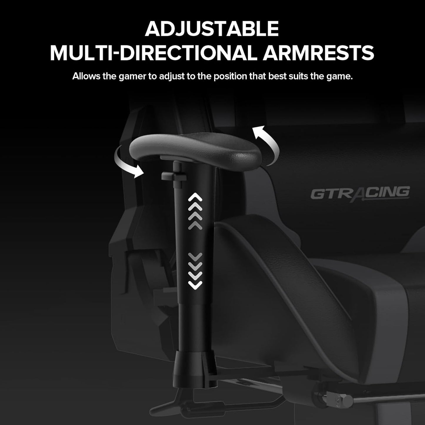 GTRACING Gaming Chair with Footrest Speakers Video Game Chair Bluetooth Music Heavy Duty Ergonomic Computer Office Desk Chair