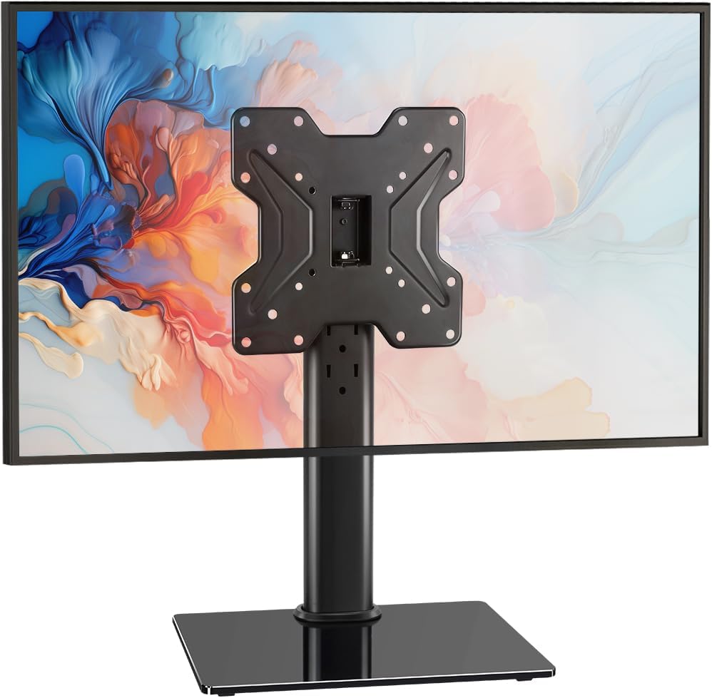 Universal TV Stand for 13"–43" TVs Swivel 4 Level Height Adjustable Table Top TV Mount Stand Holds up to 77lbs