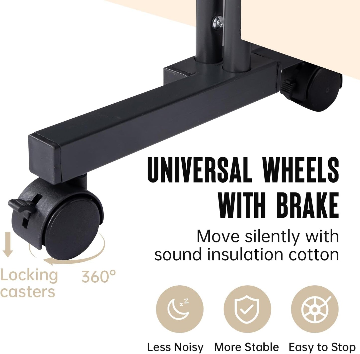 Room Divider 6 Panel Room Dividers/Wheels, Fabric Room Divider Panel for Office Room Partitions and Dividers, Portable Partition Wall Divider for Room Separation, Privacy Screen (Cream, Wheel-132'')