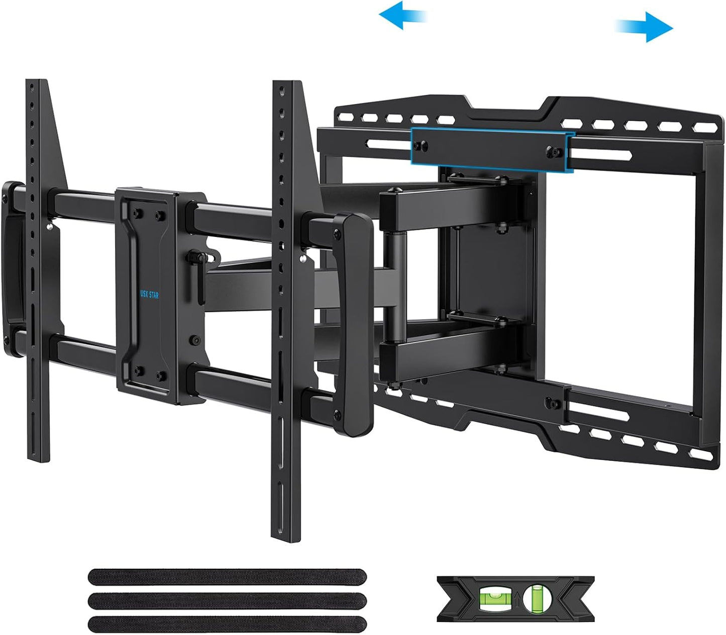 32-90" Full Motion Sliding TV Wall Mount, Fits 16" 18" 24" Wood Studs, Wall Mount TV Bracket with Smooth Swivel, Tilt, Extension, Holds up to 150lbs, Max VESA 600x400mm, Fit Most 75 85 86 TVS