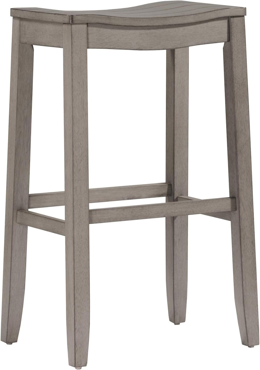 Hillsdale Furniture Fiddler Backless Saddle Bar Stool, Aged Gray