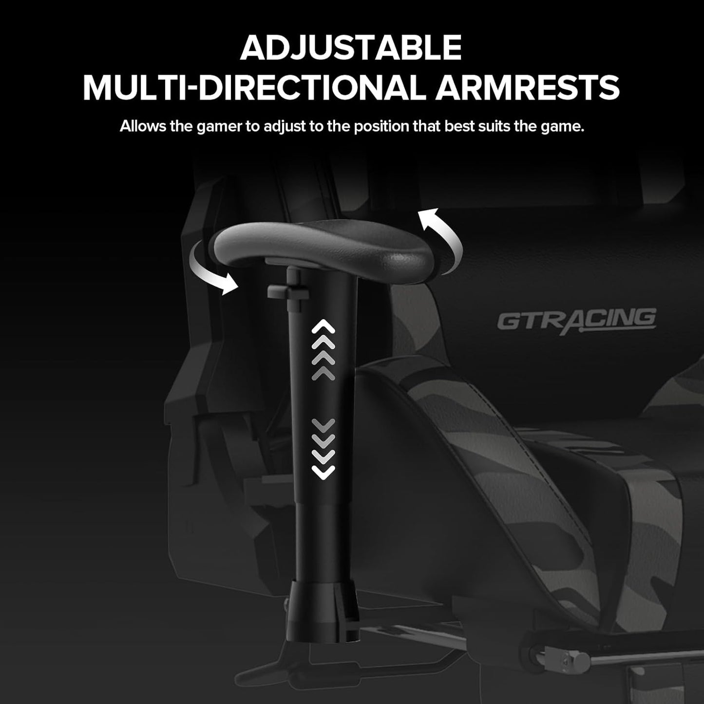 GTRACING Gaming Chair with Footrest Speakers Video Game Chair Bluetooth Music Heavy Duty Ergonomic Computer Office Desk Chair