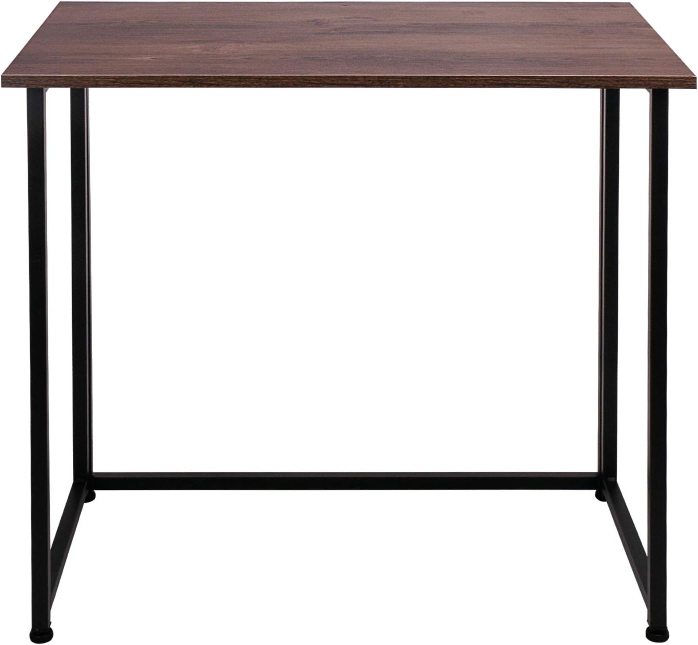 Leopard Outdoor Products Folding Computer Desk for Small Spaces, Space-Saving Home Office Foldable Computer Laptop Writing Desk, Compact Study Reading Table (Dark Brown)