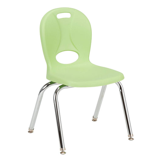 Learniture LNT-114-CSW-GA Learniture Structure Series School Chairs for Classroom, 14" Seat Height, Green Apple, Pack of 4