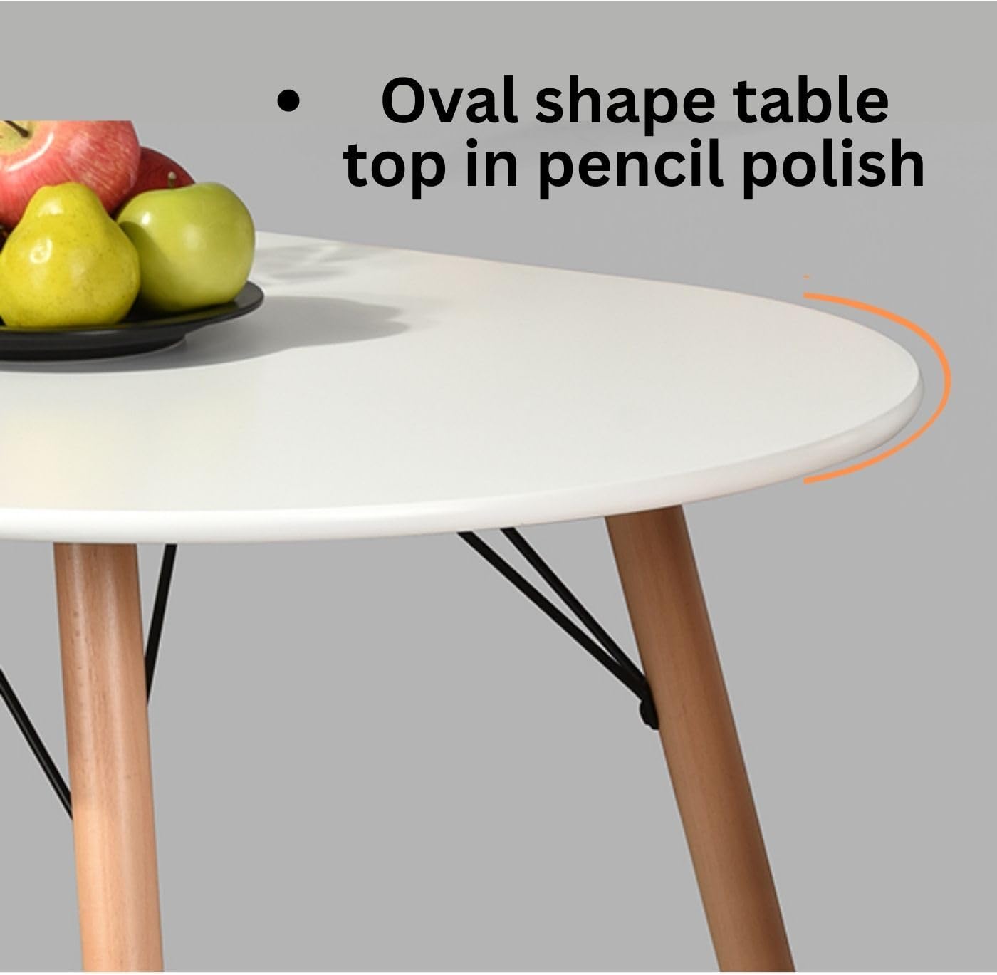 Homy Casa 47.2'' Kitchen Dining Table Minimalist Style Dining Table for Small Spaces Dining Livint Room Cafe, Simple Dinner Table in White, ONLY Table Included