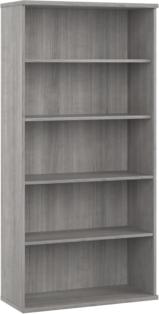 Bush Business Furniture Studio C 5 Shelf Bookcase, Platinum Gray