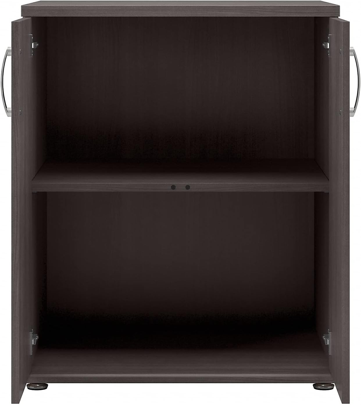 Bush Business Furniture Universal Floor Cabinet with Doors, Vertical Office Storage Unit with Adjustable Shelving for Workspace, Storm Gray
