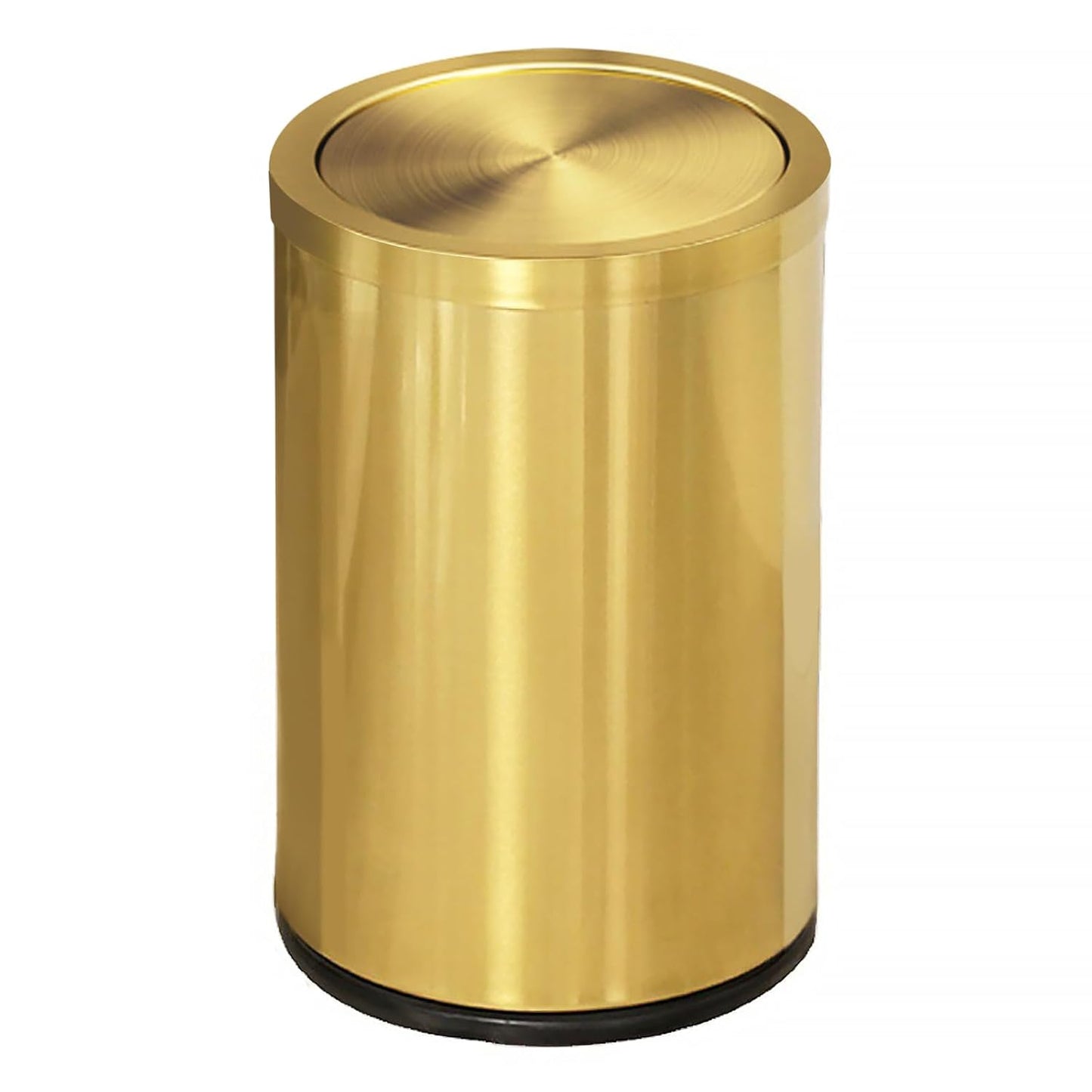 2.6 Gallon Gold Bathroom Trash can with lid,Small Office Garbage can Wastebasket bin for Bedroom,Living Room,Kitchen (Gold)