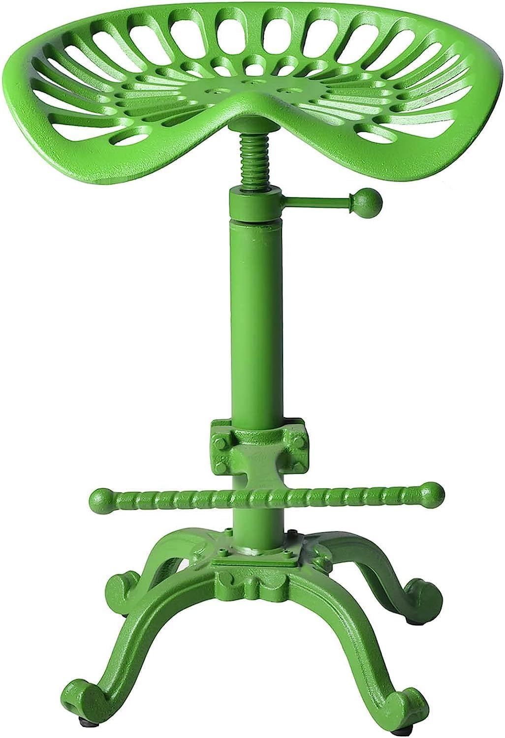 Rustic Tractor Seat Bar Stool Industrial Metal Swivel Saddle Bar Chair 19.7-26.8 Counter Height Retro Guest Seating Kitchen Island Stools