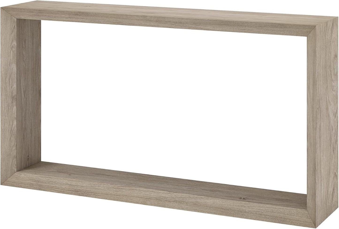 Henn&Hart 55'' Wooden Rectangular Console Table Entryway Table, Sofa Table with Wooden Shelf for Entryway, Living Room, Couch, Hallway, or Office, Antiqued Gray Oak