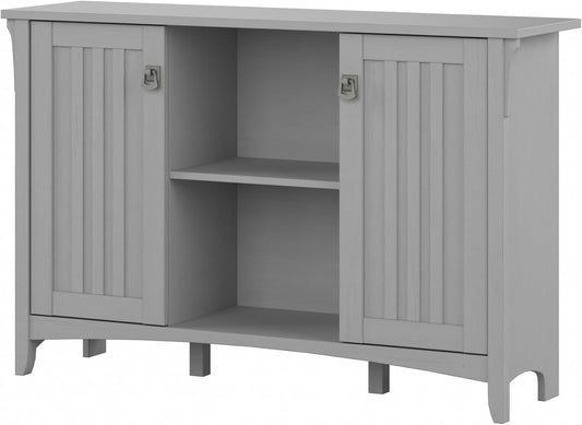 Bush Furniture Salinas Accent Storage Cabinet with Doors and Shelves, Farmhouse Cabinet Buffets & Sideboards