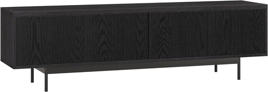 Henn&Hart Whitman, 70'' Rectangular TV Stand, Black Grain