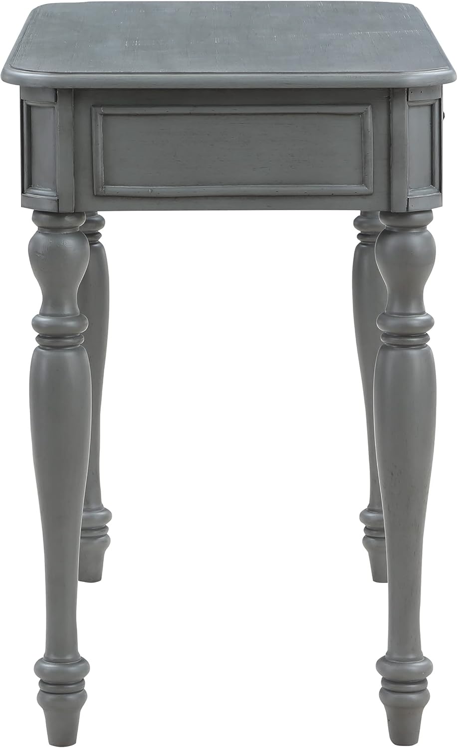 OSP Home Furnishings Country Meadows 36 Inch Writing Desk with Drawer, Plantation Grey