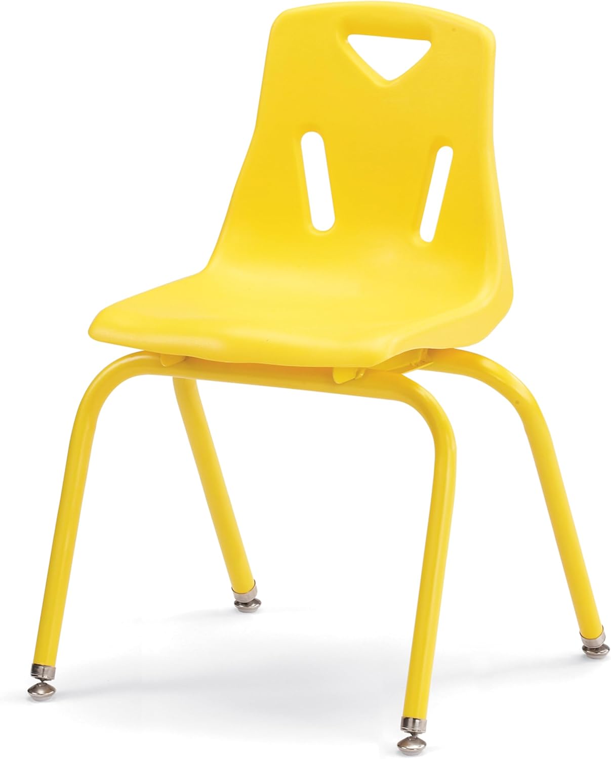 Berries Jonti-Craft 8126JC6007 Stacking Chairs with Powder-Coated Legs, 16" Height, Yellow, Pack of 6